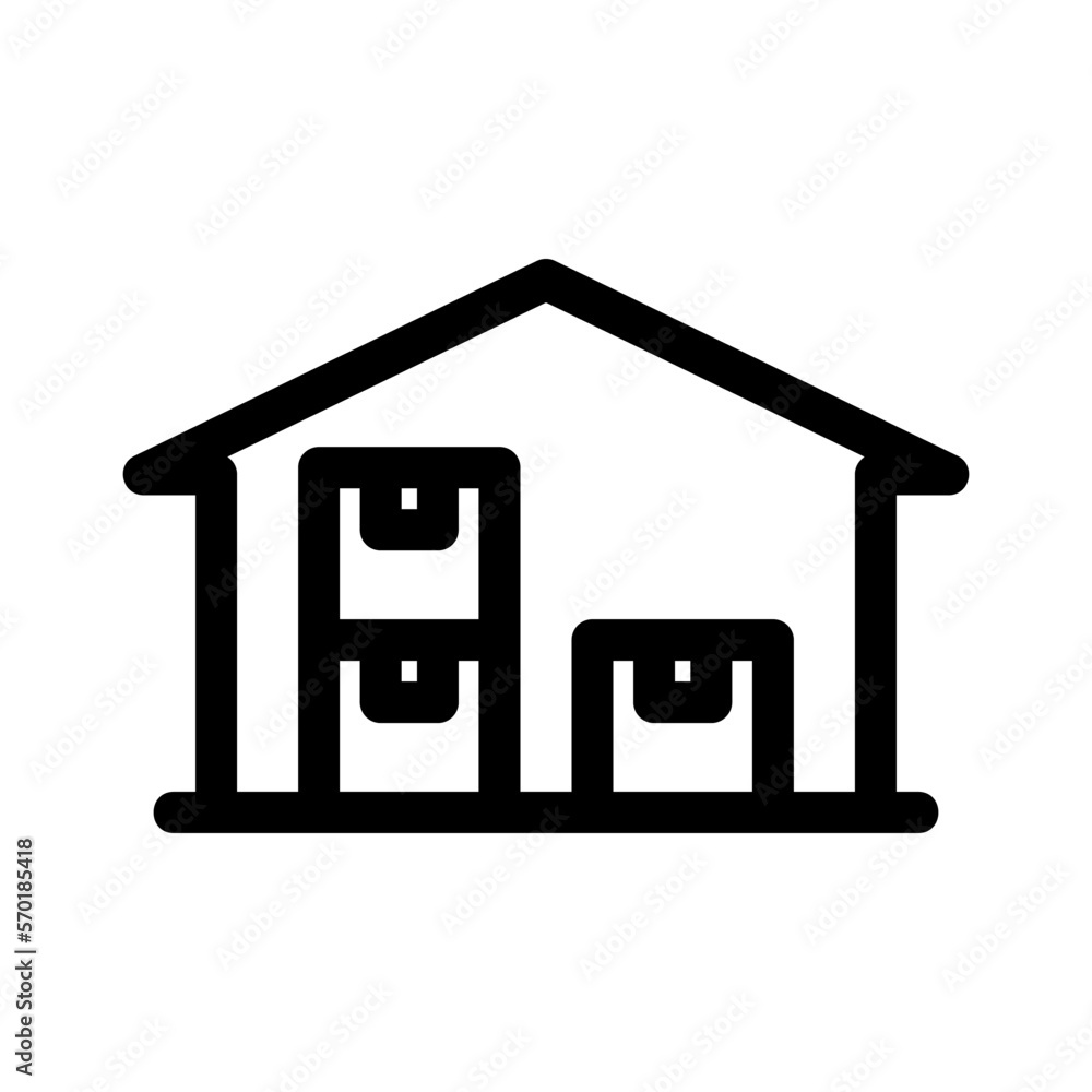 warehouse icon or logo isolated sign symbol vector illustration - high quality black style vector icons warehouse icon or logo isolated sign symbol vector illustration - high quality black style vector icons