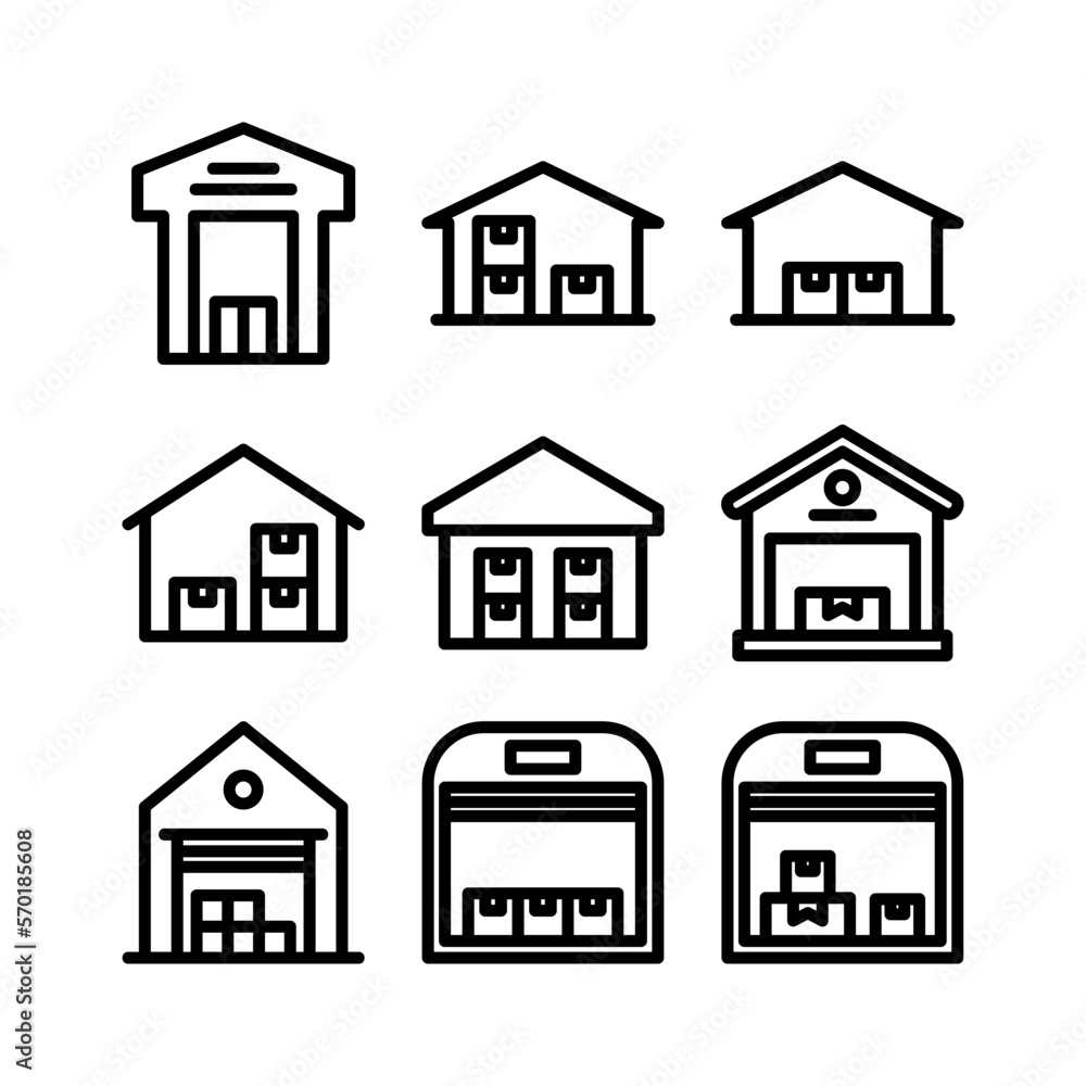 Fototapeta premium warehouse icon or logo isolated sign symbol vector illustration - high quality black style vector icons