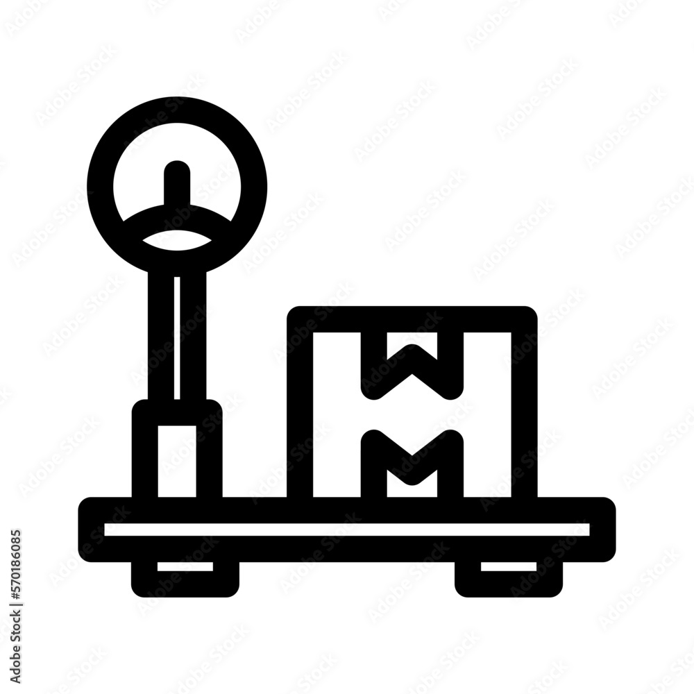 weight scale icon or logo isolated sign symbol vector illustration - high quality black style vector icons
