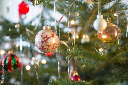 Part of decorated Christmas tree