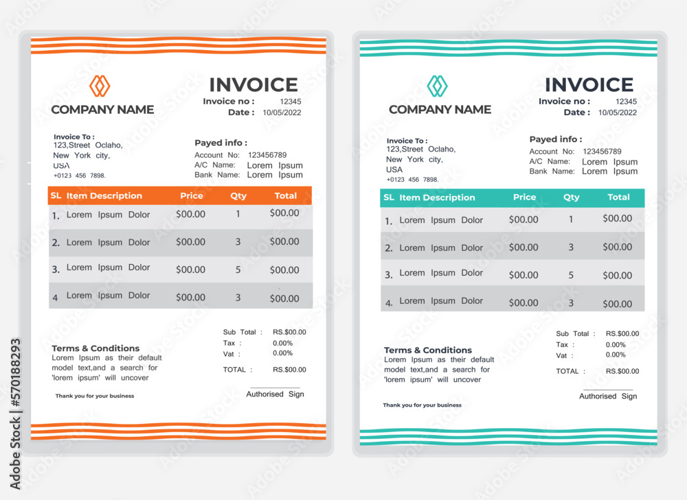 Business Minimal Corporate Invoice design template vector illustration bill form price . Creative template and stationery design payment agreement design template Cash Memo, Vector Quotation Design Business Minimal Corporate Invoice design template vector illustration bill form price . Creative template and stationery design payment agreement design template Cash Memo, Vector Quotation Design