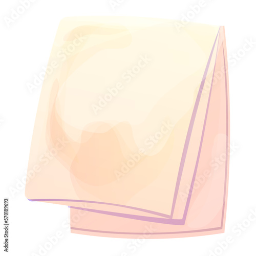 Kitchen microfibre towel, table cloth in cartoon style, napkin isolated on white background.
