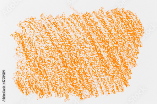 Orange color crayon hand drawing texture