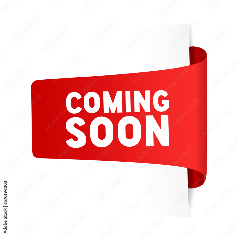 Coming soon banner design template. New Product or Store Opening sign. Web element. Flat style vector illustration.
Coming soon banner design template. New Product or Store Opening sign. Web element. Flat style vector illustration.