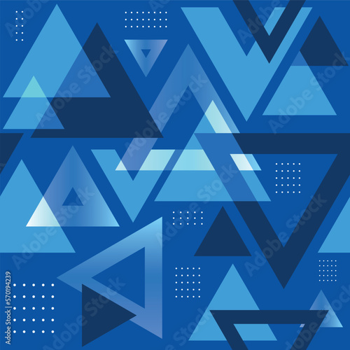 triangle geometric shape with blue background