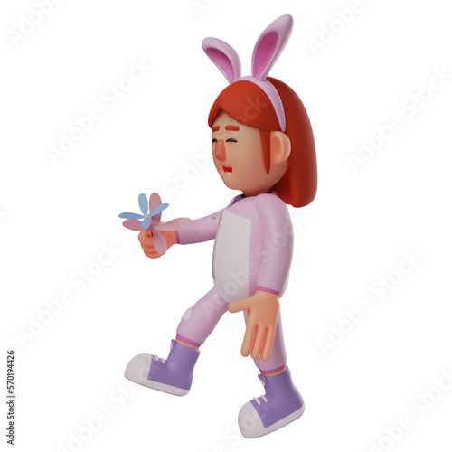 3D illustration. 3D Cute Girl character design shows her notes. wearing a cool jacket. wearing cute sunglasses. 3D Cartoon Character