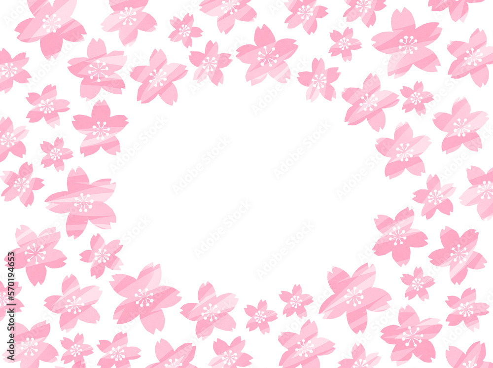 桜のイラストのメッセージカード