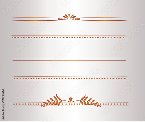 Dividers Ornamental illustration, Decorative Linear Pattern 