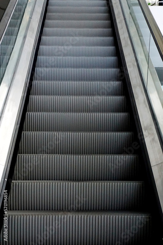 close up escalator electronic system in the building