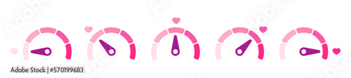 Abstract love level scale indicator illustration