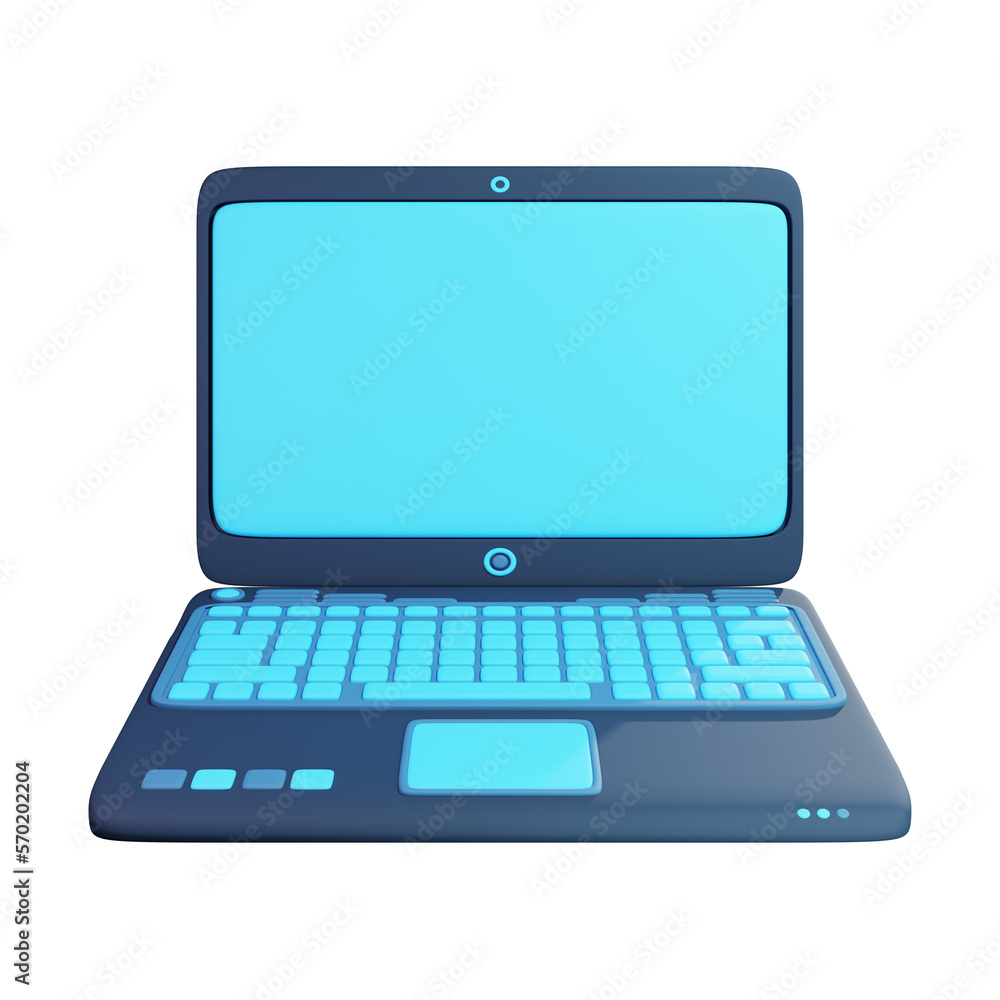 3D Laptop Illustration 3D Laptop Illustration