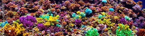 Colorful coral reef - underwater ecosystem filled with all manner of life by generative AI © Brian