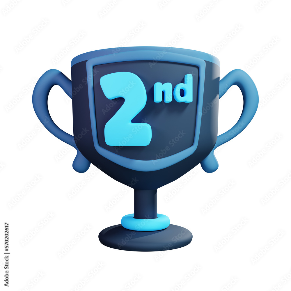 3D Trophy 2nd Illustration 3D Trophy 2nd Illustration