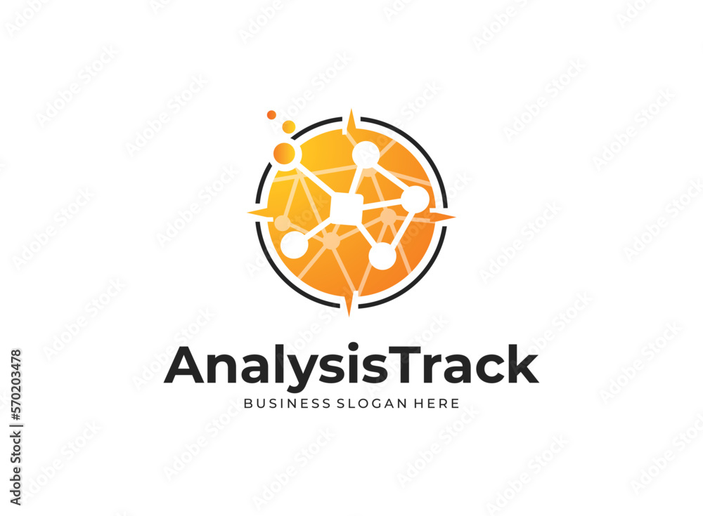 Vector logo icon Analysis Track Stock Vector | Adobe Stock