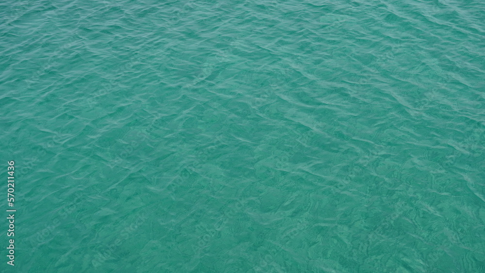 Calm sea turquoise water - minimal aerial seascape