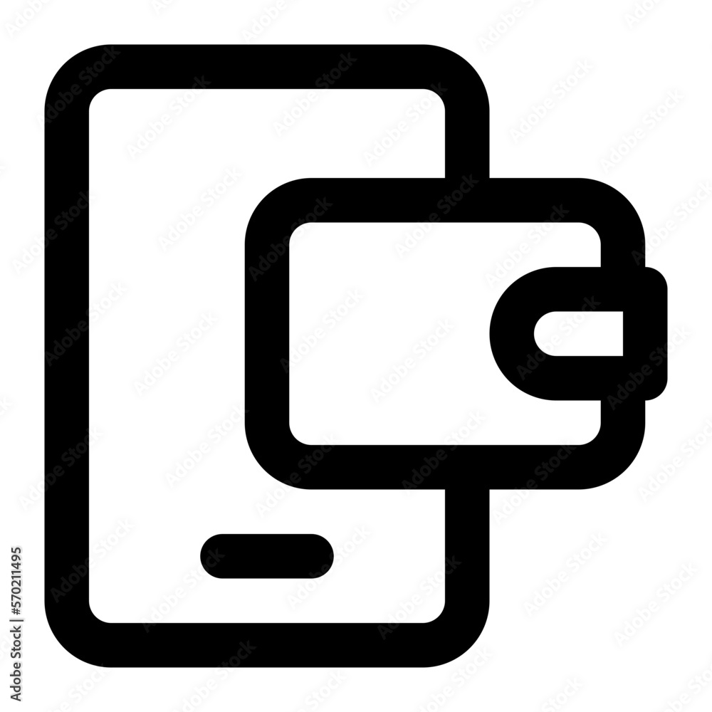 digital wallet line icon digital wallet line icon