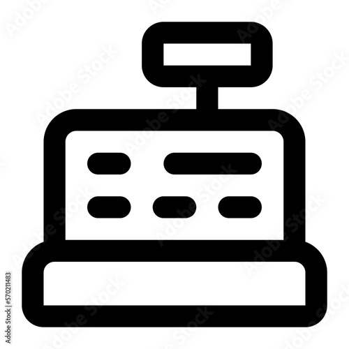 cashier machine line icon