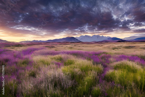 lavender field at sunset © huseyin