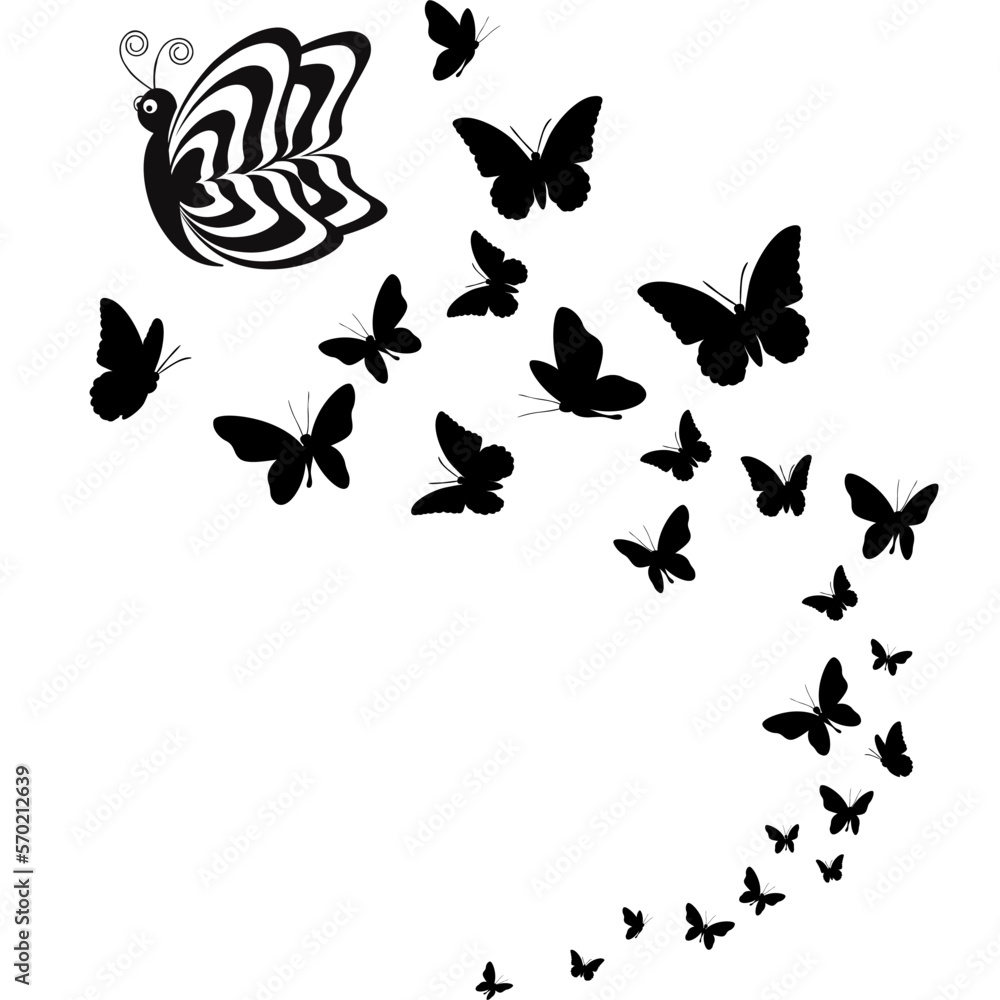 Monochrome Splendor Black Butterfly Logo Wings of Simplicity Black Butterfly  Mark 32753929 Vector Art at Vecteezy