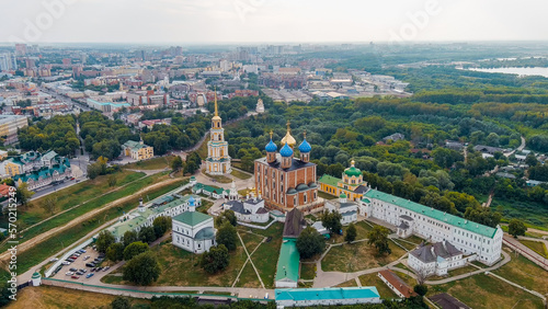 Ryazan  Russia. Ryazan Kremlin - The oldest part of the city of Ryazan  Aerial View