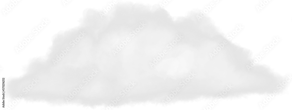illustration of transparent realistic clouds drifting