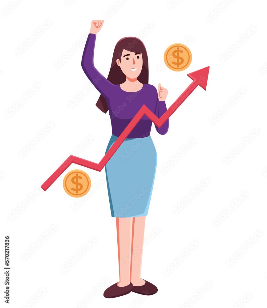 character presentation graph chart business concept character presentation graph chart business concept