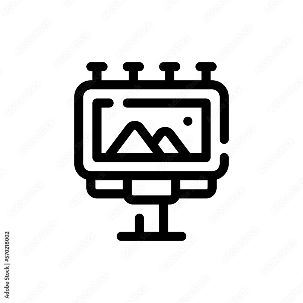 Naklejka premium road banner line icon