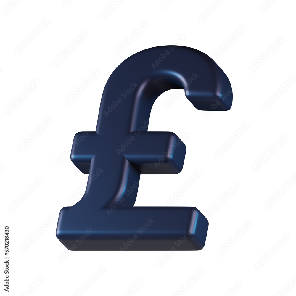 Pound Currency 3D Icon Pound Currency 3D Icon