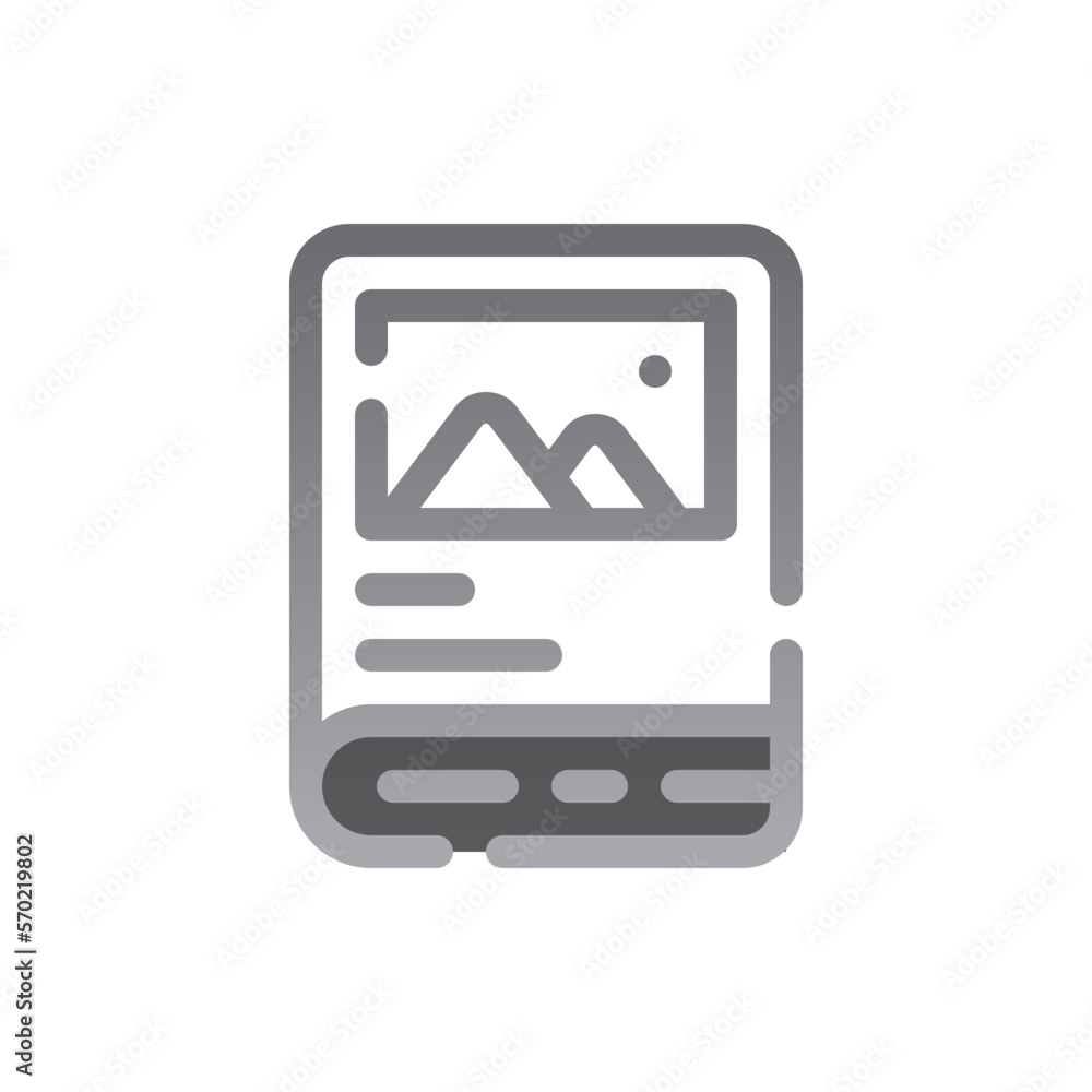 book two tone gradient icon book two tone gradient icon