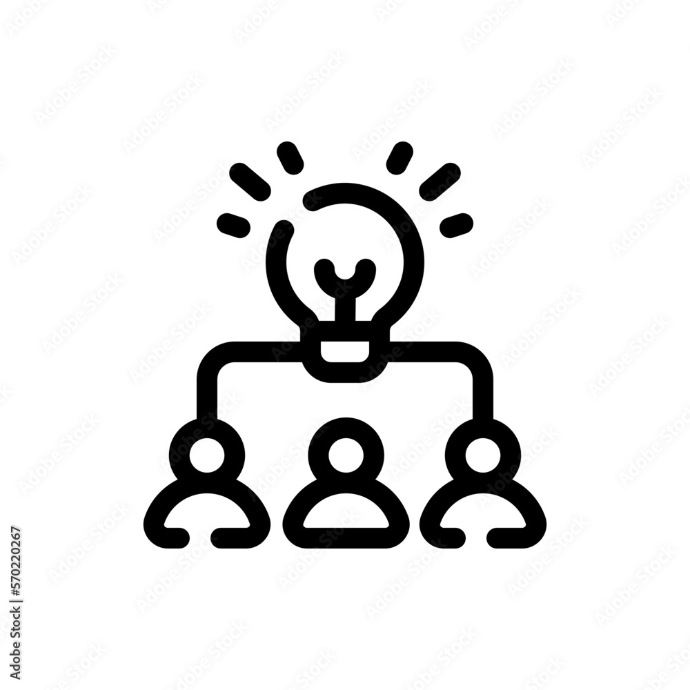 brainstorm line icon