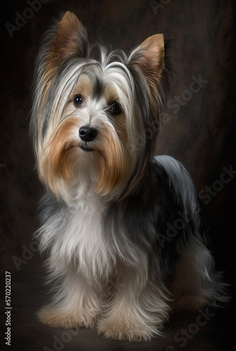 Biewer Terrier Portrait - Generative AI