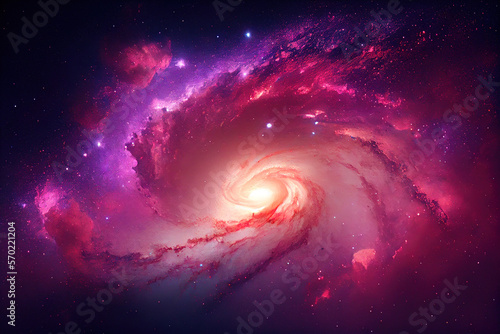 Atmospheric Galaxy Pink and Purple .Generative AI