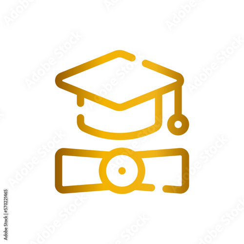 mortarboard gradient icon