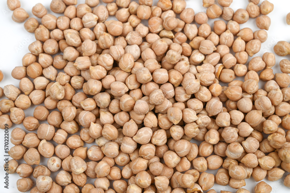 Background of dried chickpeas. Close up of chickpeas top vew Background of dried chickpeas. Close up of chickpeas top vew