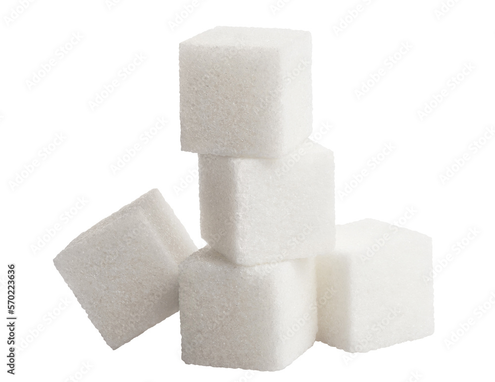 White sugar cubes cut out White sugar cubes cut out
