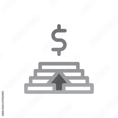 salary two tone gradient icon