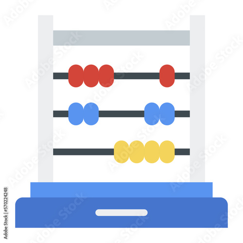 Abacus flat icon