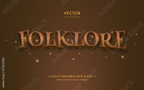 Vector Editable Text Effect in Folklore Style