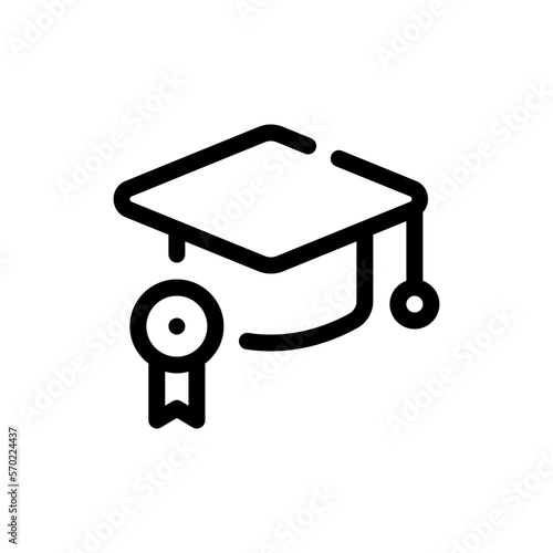 mortarboard line icon