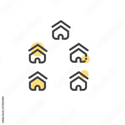 Simple home icon. Web home flat icon for apps and websites