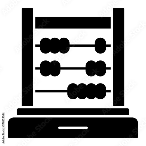 Abacus glyph icon