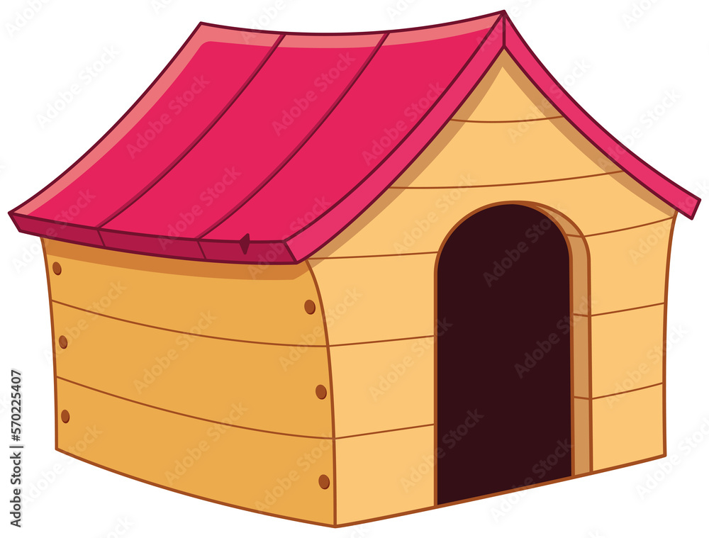 Dog Kennel Cartoon Illustration Stock Illustration Adobe Stock