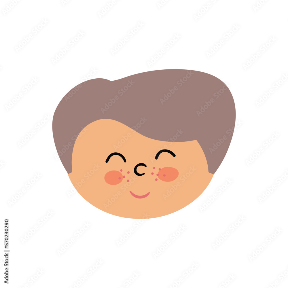 Boy with a smile. Vector Illustration for printing, backgrounds, covers and packaging. Image can be used for greeting cards, posters, stickers and textile. Isolated on white background. Boy with a smile. Vector Illustration for printing, backgrounds, covers and packaging. Image can be used for greeting cards, posters, stickers and textile. Isolated on white background.