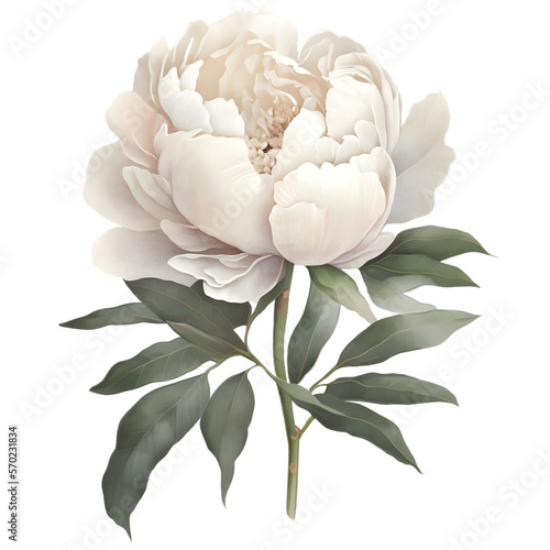 white peony flower