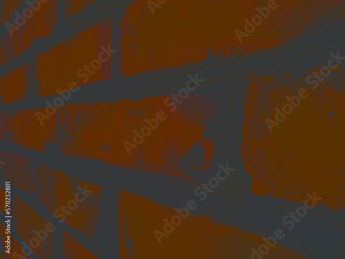 Orange dark old brick wall texture, tangerine vector grunge background. UHD 4K wallpaper. For screen, desktop, website design, overlay, stencil, banner, stylization and polygraph