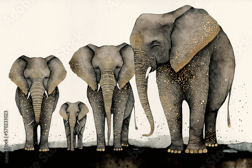 Wile Collection · Luxurious Watercolor Elephant Illustrations