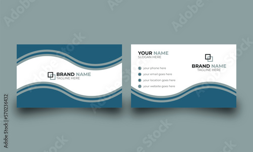 double sided modern abstract business card design,
