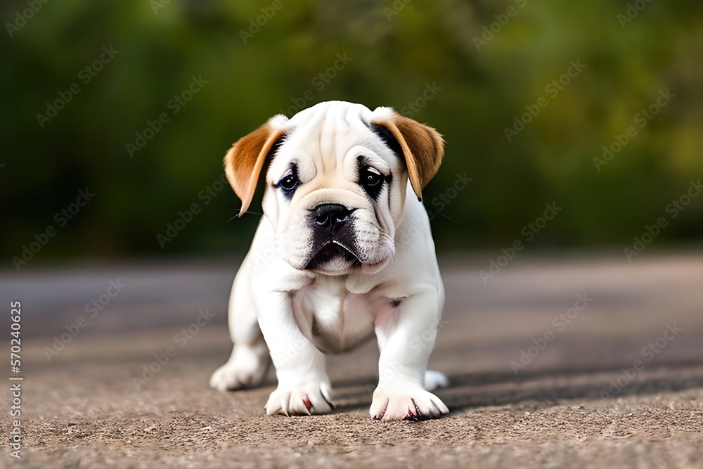 Cute puppy dog ​​portrait of the breed of French Bulldog. Close up. Beautiful dog photo ideal for advertising spot, banner and advertising. Generative Ai
