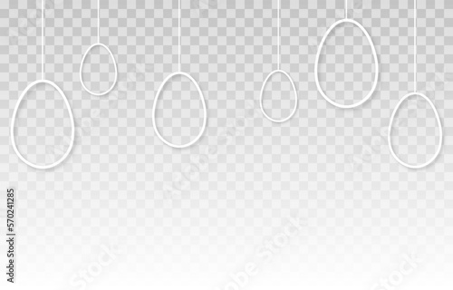 Vector Easter eggs png. Hanging Easter eggs png. Egg outline png. Holiday, Easter.