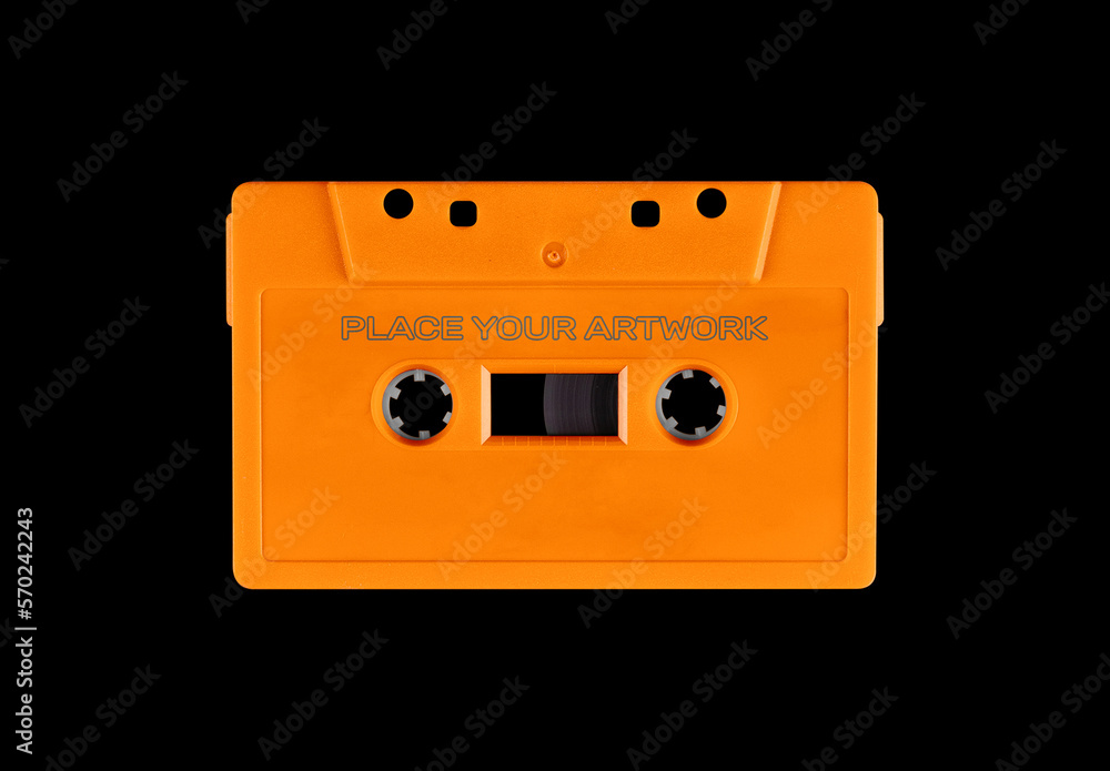 Cassette Tape Compact Case Audio Record Mockup Template Stock Template